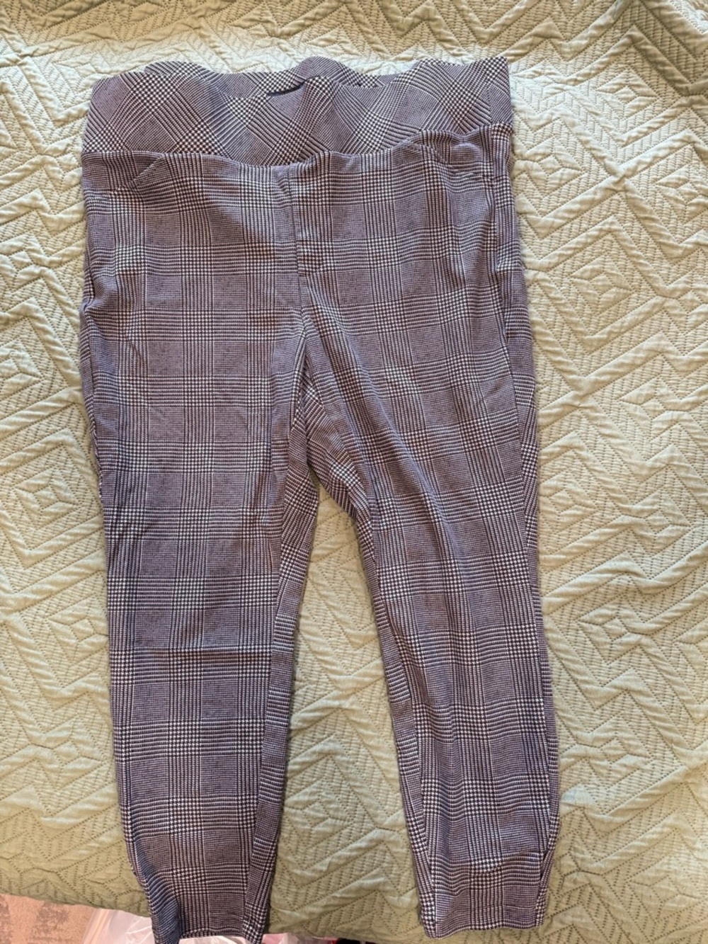 torrid Plaid Cropped Ponte Pants - Purple/Black